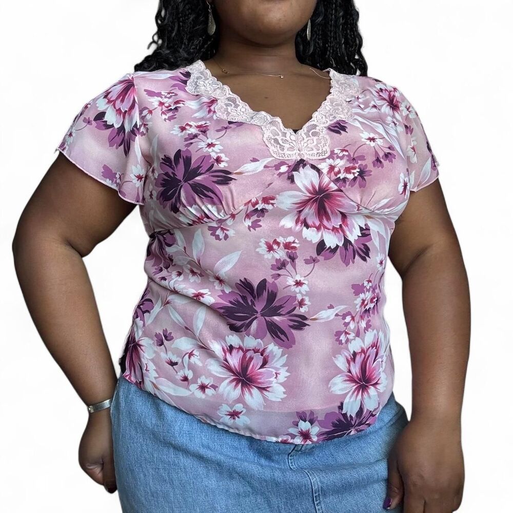 Notations Women's Pink and Purple Blouse